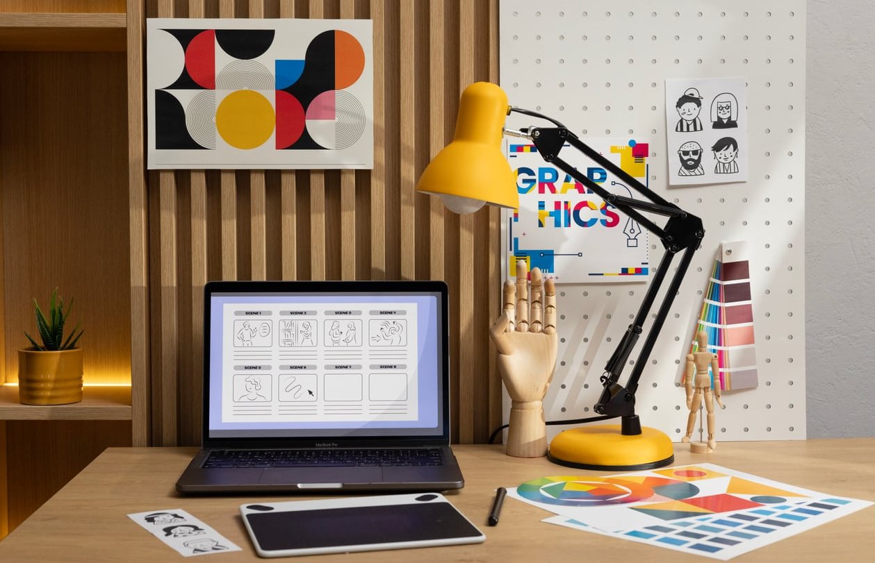 designer portfolio desk